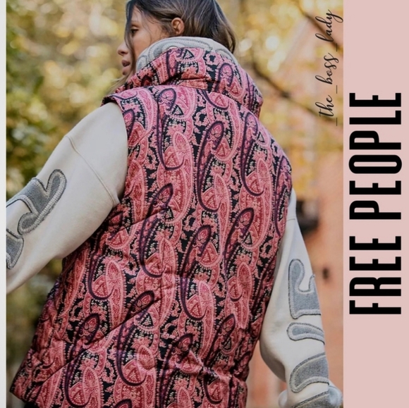 Free People Flora Paisley puffer vest - Picture 3 of 8